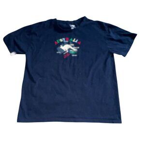 Aussie Tee 'Australia' Embroidered T-Shirt-Navy Blue-L-GUC